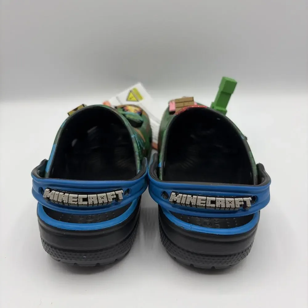 Crocs x Minecraft Pre-School Kids Classic Clog Size C12 Green Black 210830-90H